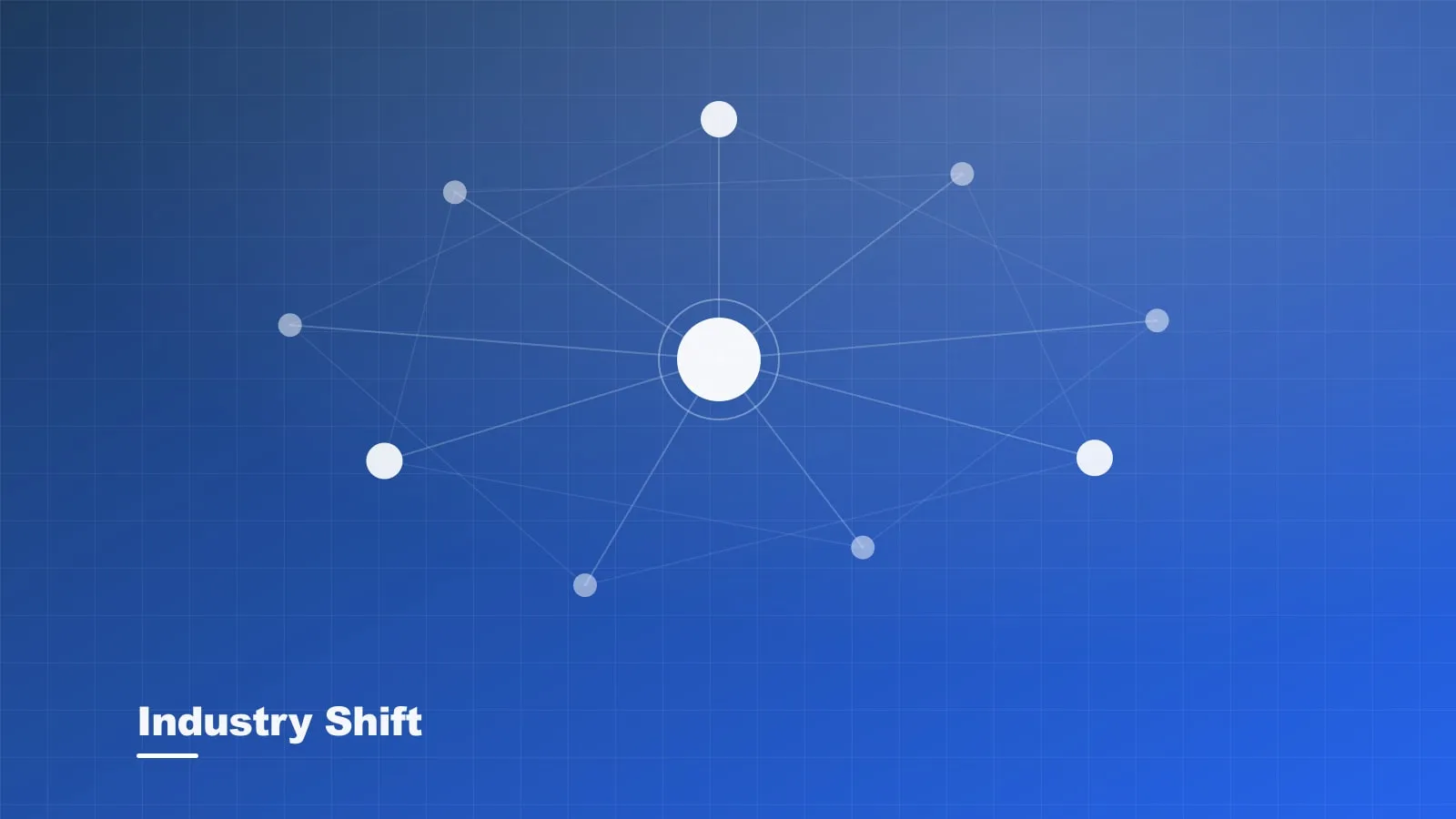 Abstract industrial network diagram in mint green representing manufacturing digital systems on a dark background